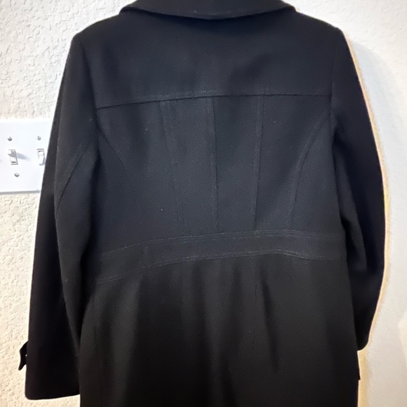 MICHAEL KORS BLACK WOOL BLEND COAT - Picture 3 of 5